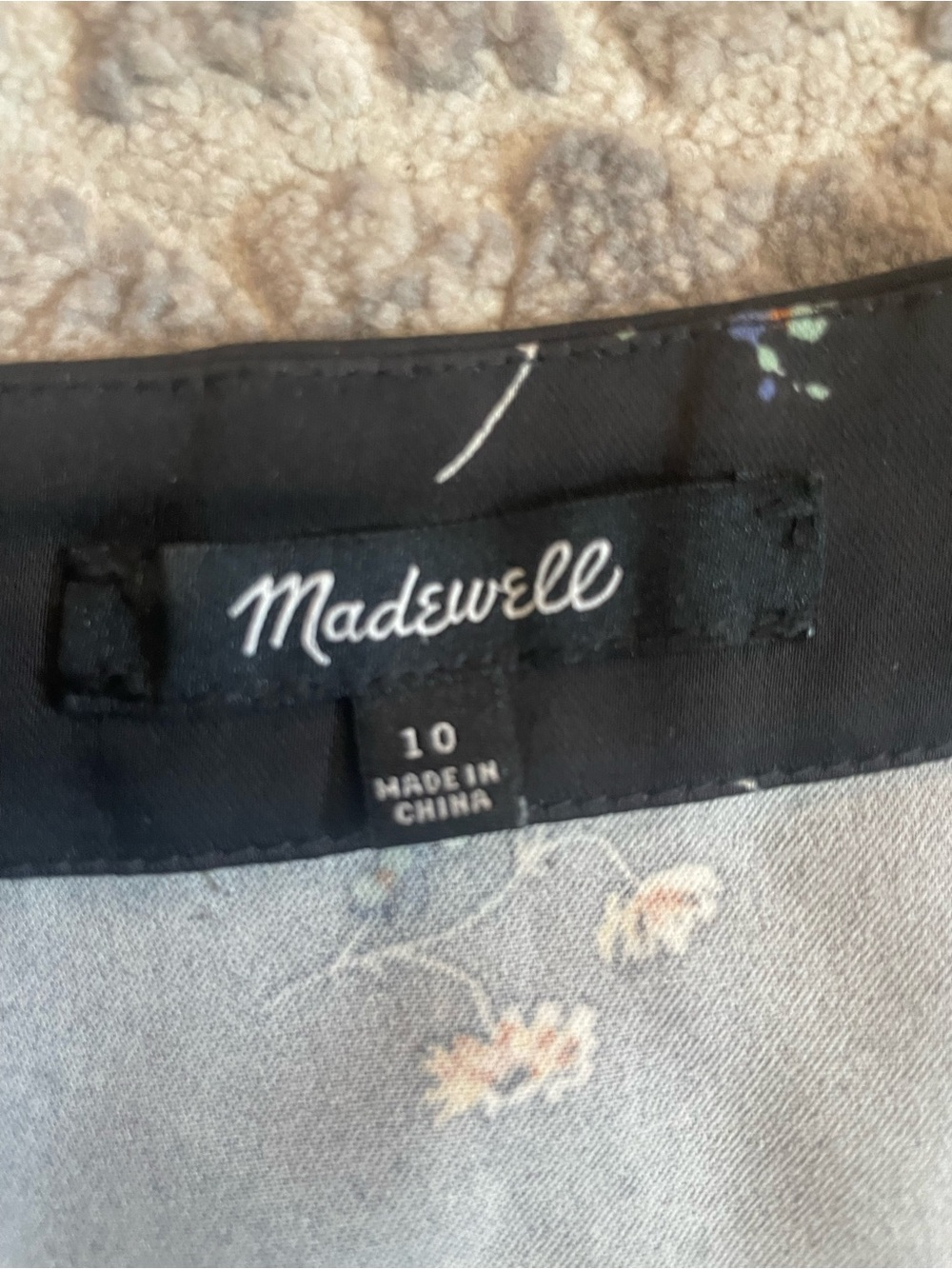 Madewell Black Floral Button-Front Midi Skirt - Picture 2 of 2